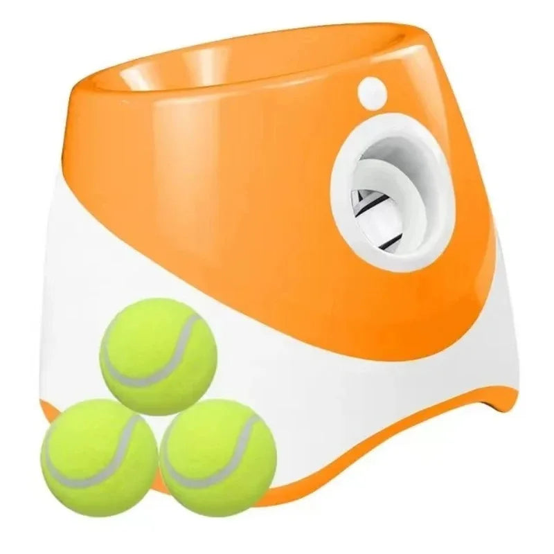 Automatic Dog Ball Launcher – Interactive Tennis Ball Thrower for Small Dogs | Adjustable Distance | Fun Indoor & Outdoor Play | Includes 3 Balls